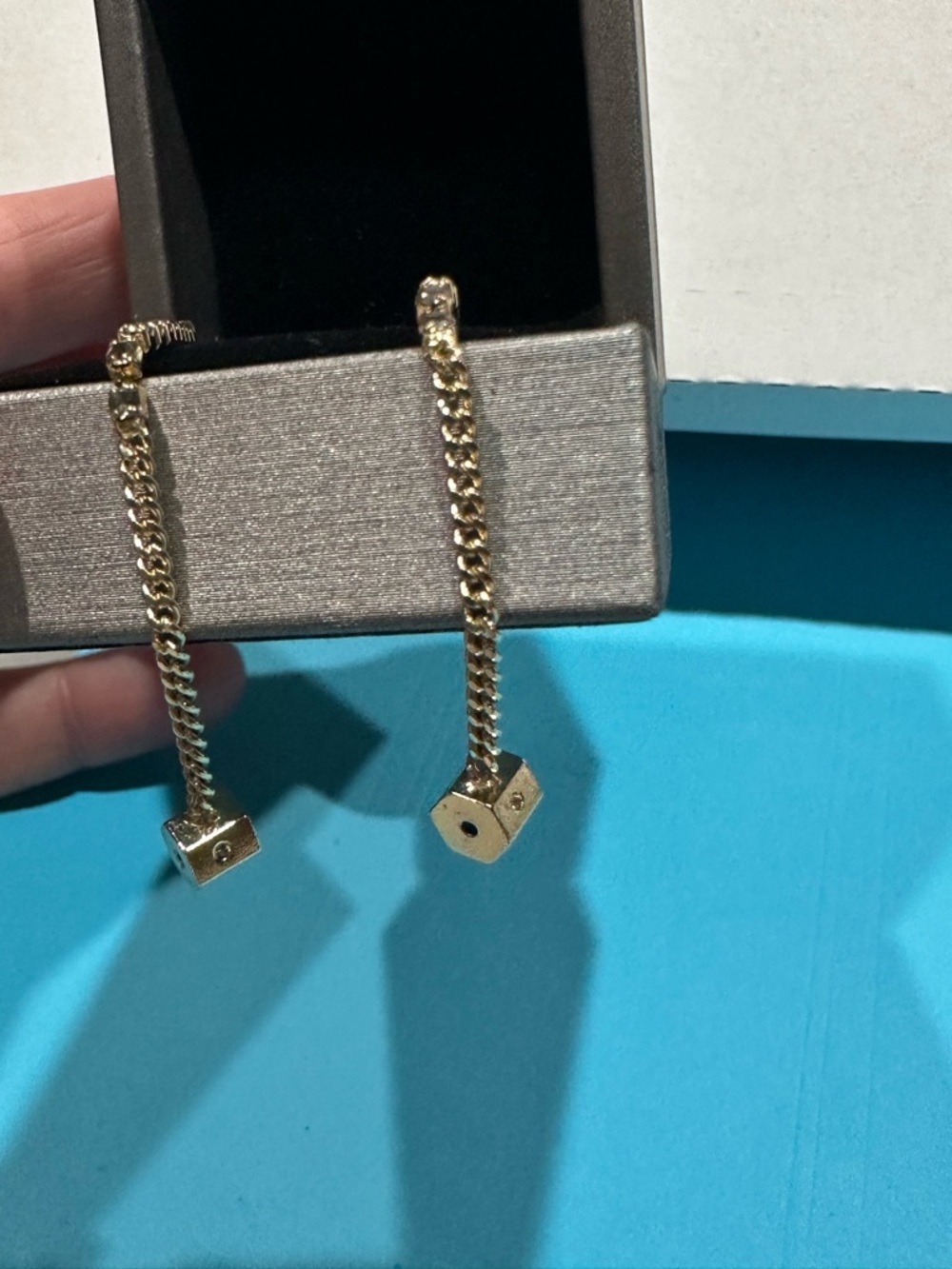 All Saints Kirsty Curb Chain Loop Earrings - Picture 6 of 11